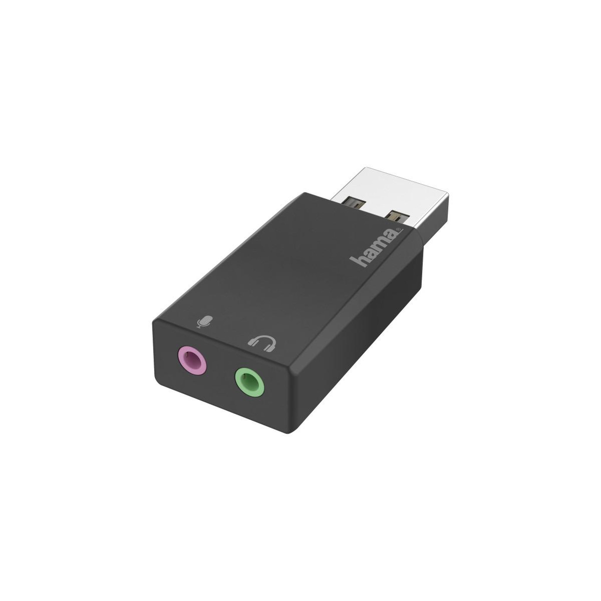 Hama Hama 00200323 changeur de genre de câble USB 2x3.5 mm Noir