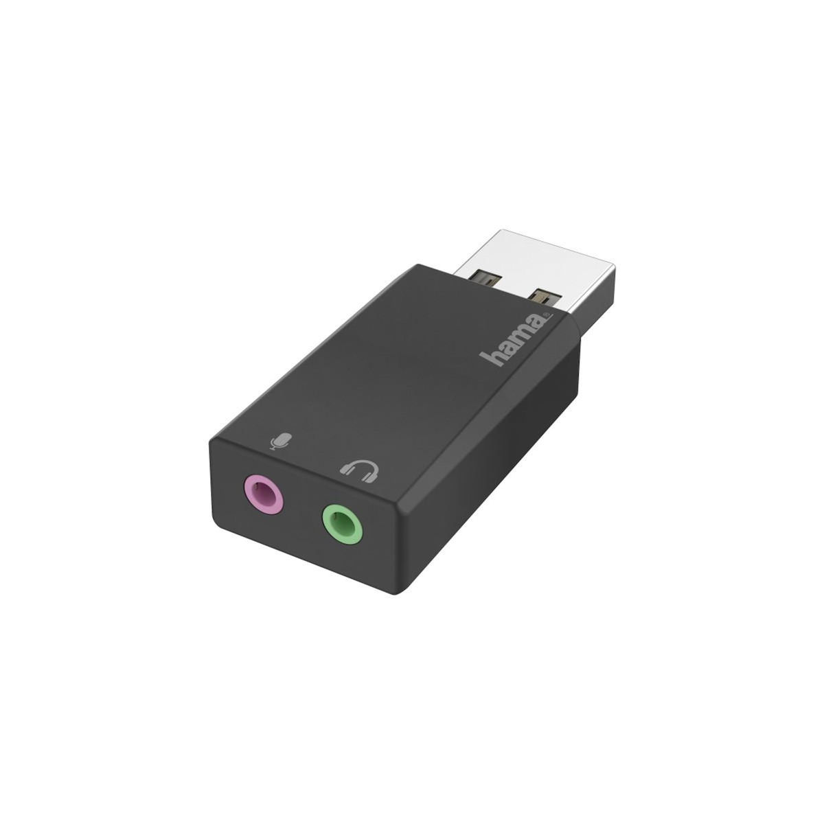 Hama Hama 00200323 changeur de genre de câble USB 2x3.5 mm Noir