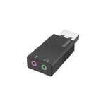 Hama Hama 00200323 changeur de genre de câble USB 2x3.5 mm Noir