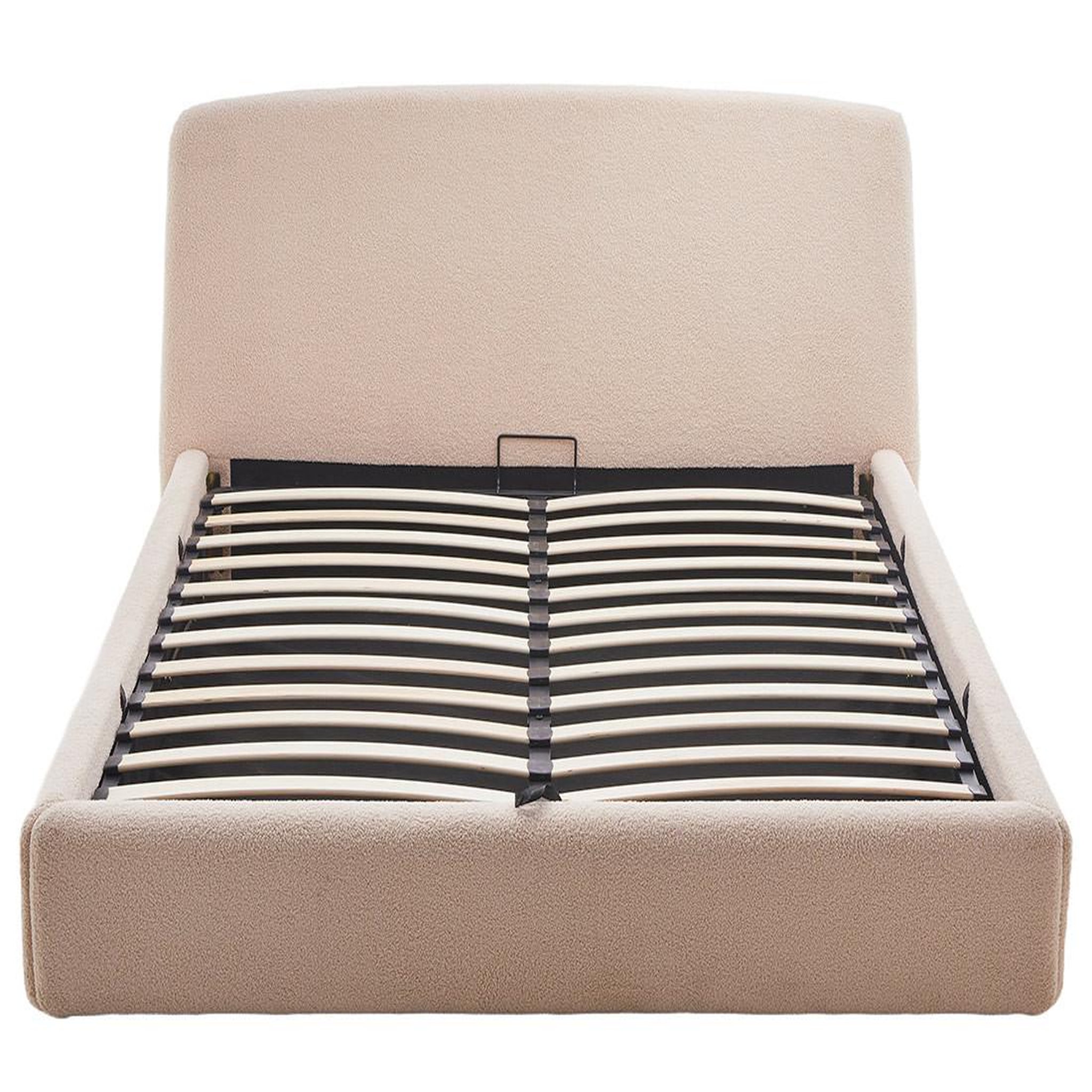 Voir la diapositive 1 : BEST MOBILIER Juliette - lit coffre - 160x200 cm - en tissu bouclette