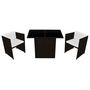 Voir la diapositive 2 : VIDAXL Ensemble de bistro 3 pcs avec coussins resine tressee marron