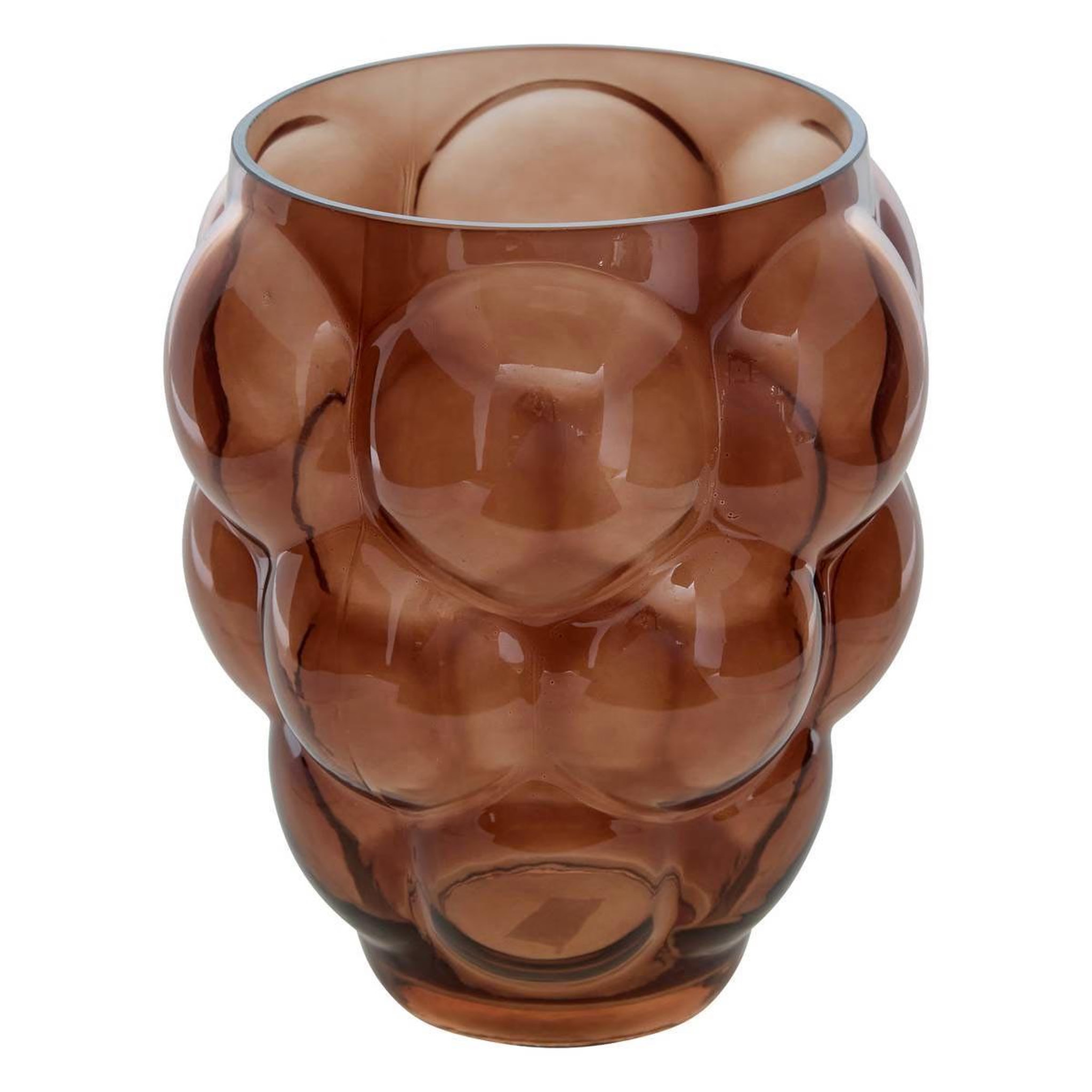 ATMOSPHERA Vase en verre soufflé  edia  25cm marron