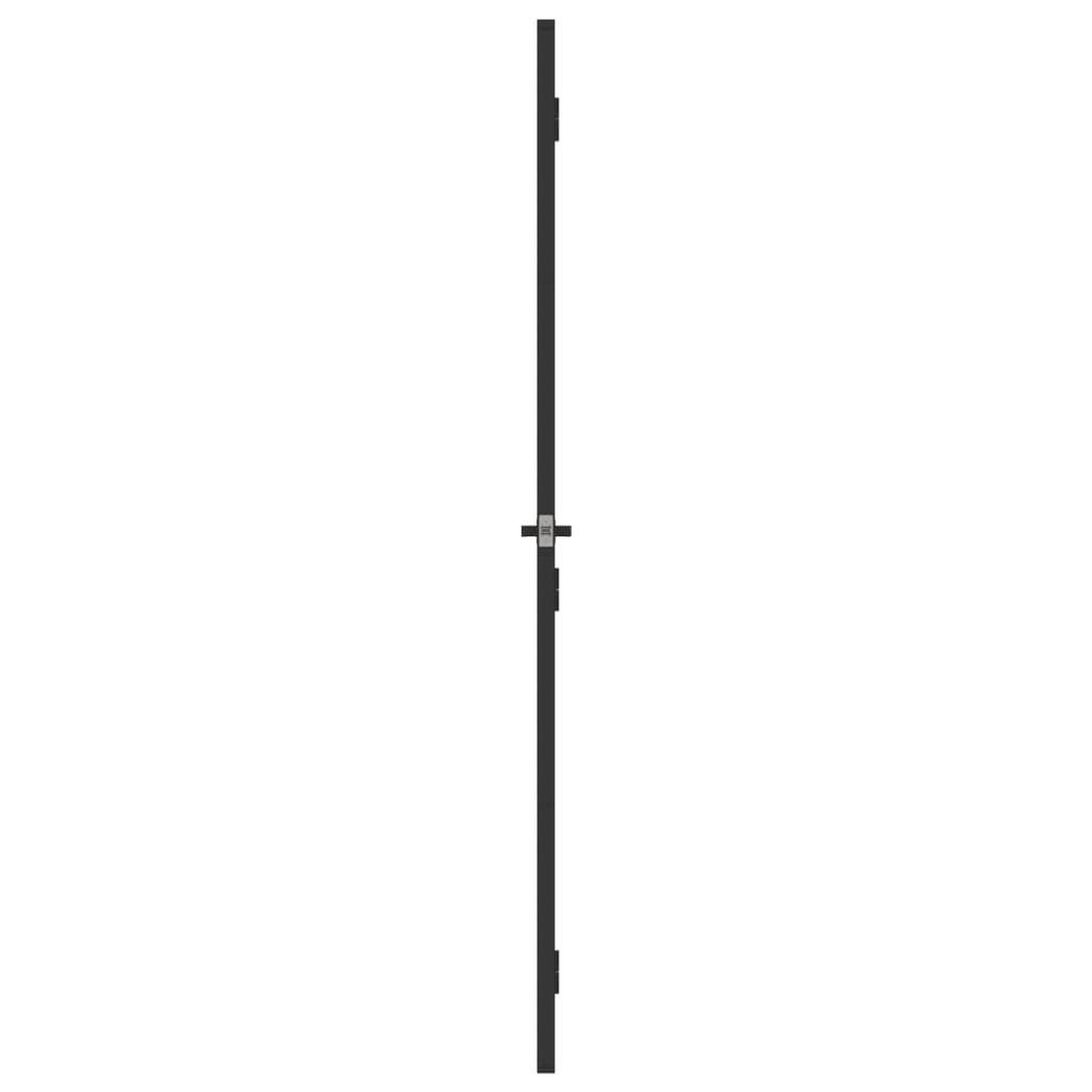 Voir la diapositive 4 : VIDAXL Porte interieure mince noir 76x201,5 cm verre trempe aluminium