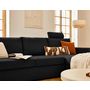 Voir la diapositive 4 : BEST MOBILIER Barrie - canapé d'angle réversible 4 places avec têtière amovible en tissu