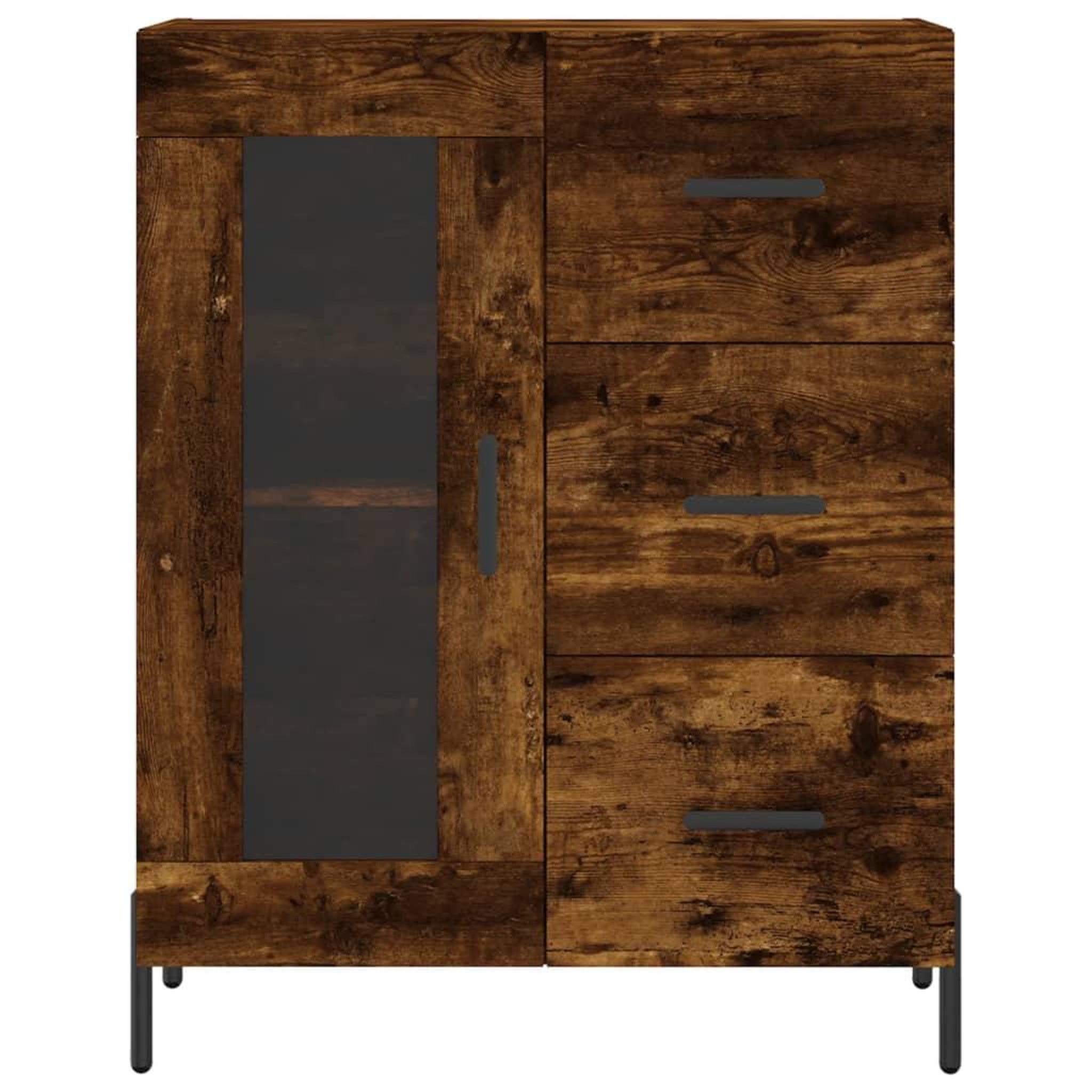 Voir la diapositive 5 : VIDAXL Buffet chene fume 69,5x34x90 cm bois d'ingenierie