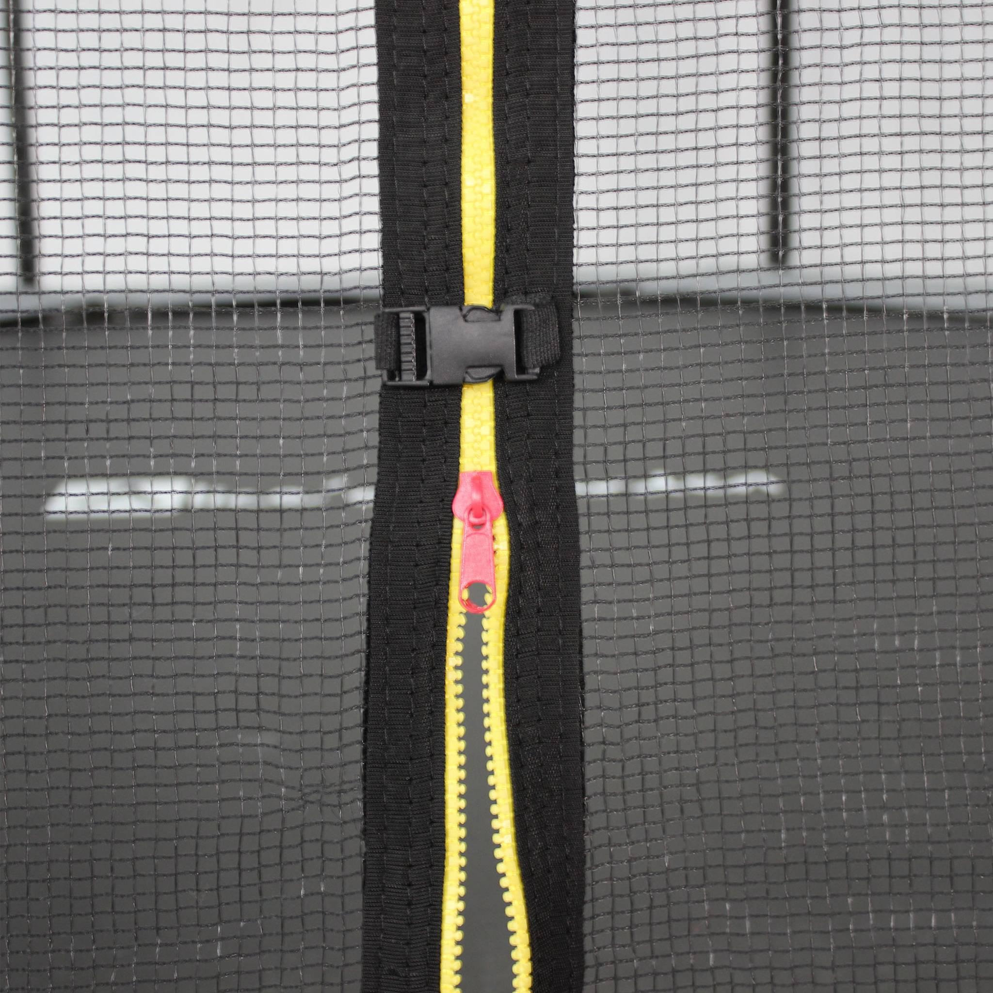 Voir la diapositive 5 : SWEEEK Trampoline rond Ø 250cm gris avec son filet de protection - Pluton - Trampoline de jardin 2.5m| Qualité PRO. | Normes EU.