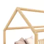 IDIMEX Lit cabane NINA lit enfant simple montessori en bois 90 x 190 cm, en pin massif à la finition naturelle