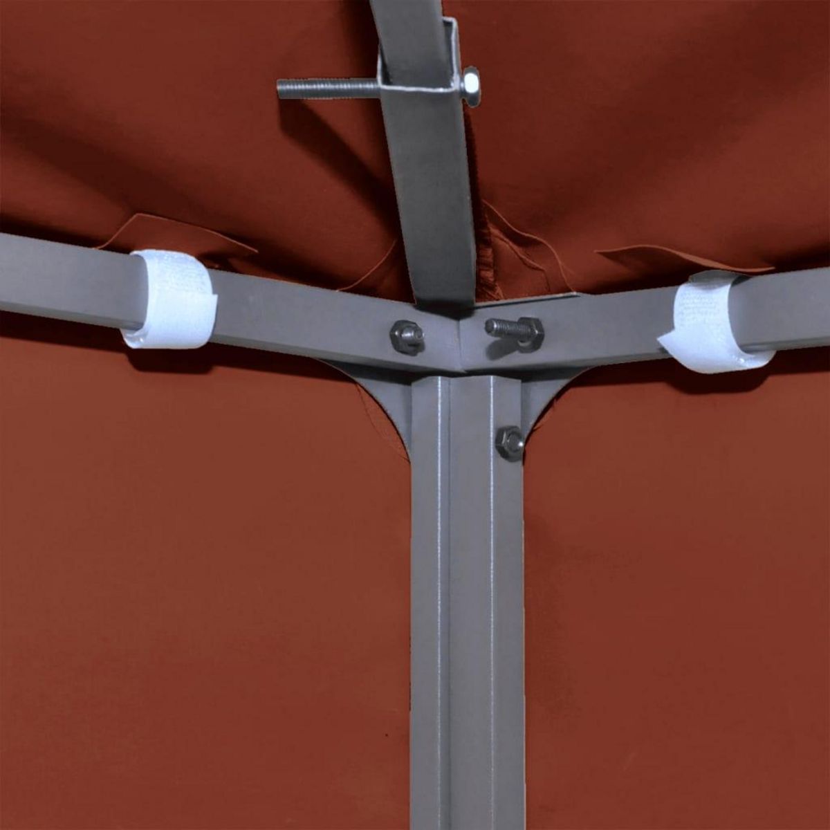 VIDAXL Toile superieure double de belvedere 310 g/m^2 4x3 m Terre cuite