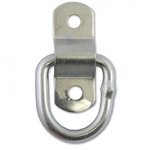 CENTRALE BRICO Lot de 2 anneaux acier zingué, L.54 x l.20 x Ep.6.4 mm