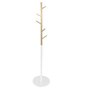 Voir la diapositive 1 : The Home Deco Factory Portemanteau bicolore en bois 5 accroches - Blanc et marron