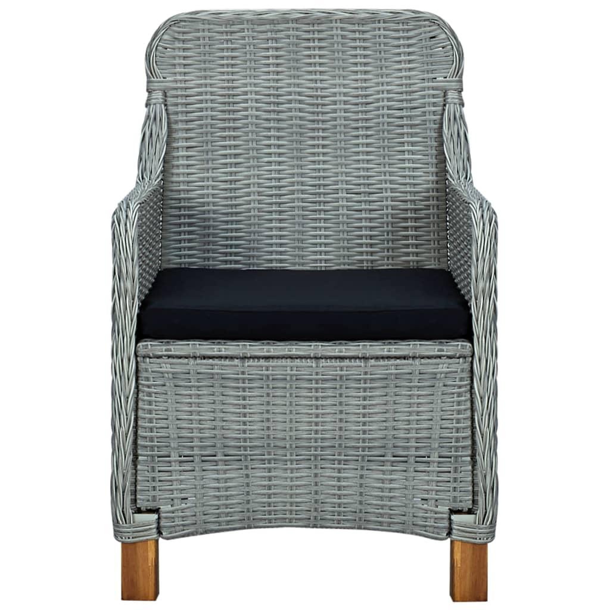 Voir la diapositive 5 : VIDAXL Ensemble a manger de jardin 9 pcs Gris clair