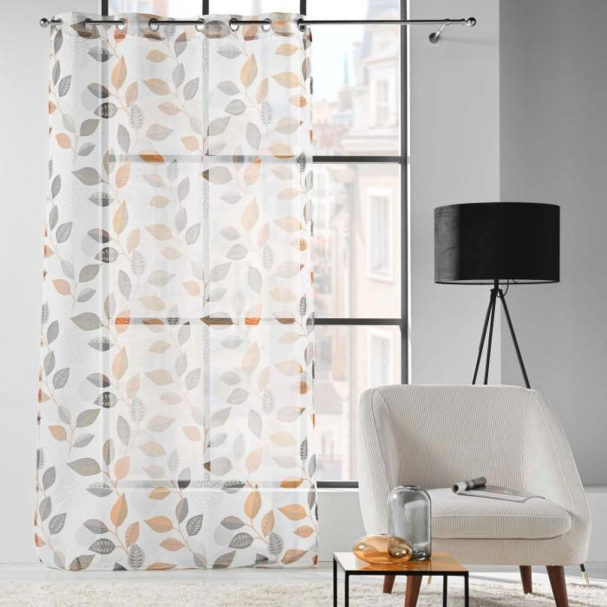 Paris Prix Rideau Voilage à Œillets  Vahine  140x280cm Multicolore