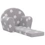 Voir la diapositive 4 : VIDAXL Canape-lit pour enfants gris clair avec etoiles peluche douce