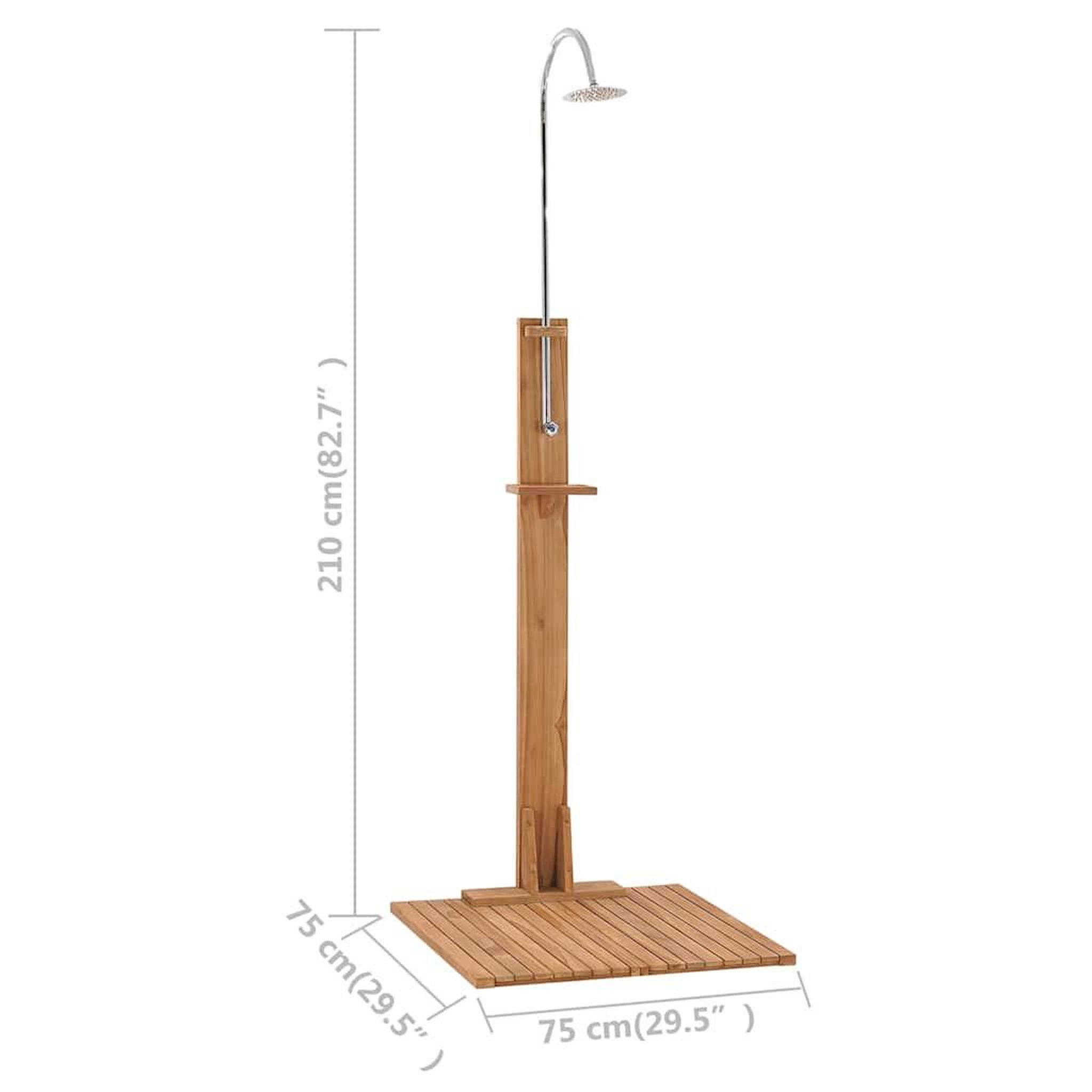 Voir la diapositive 6 : VIDAXL Douche de jardin 75x75x210 cm bois de teck solide