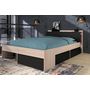 Voir la diapositive 1 : Lit double adulte 160x200 cm avec rangements BOOST