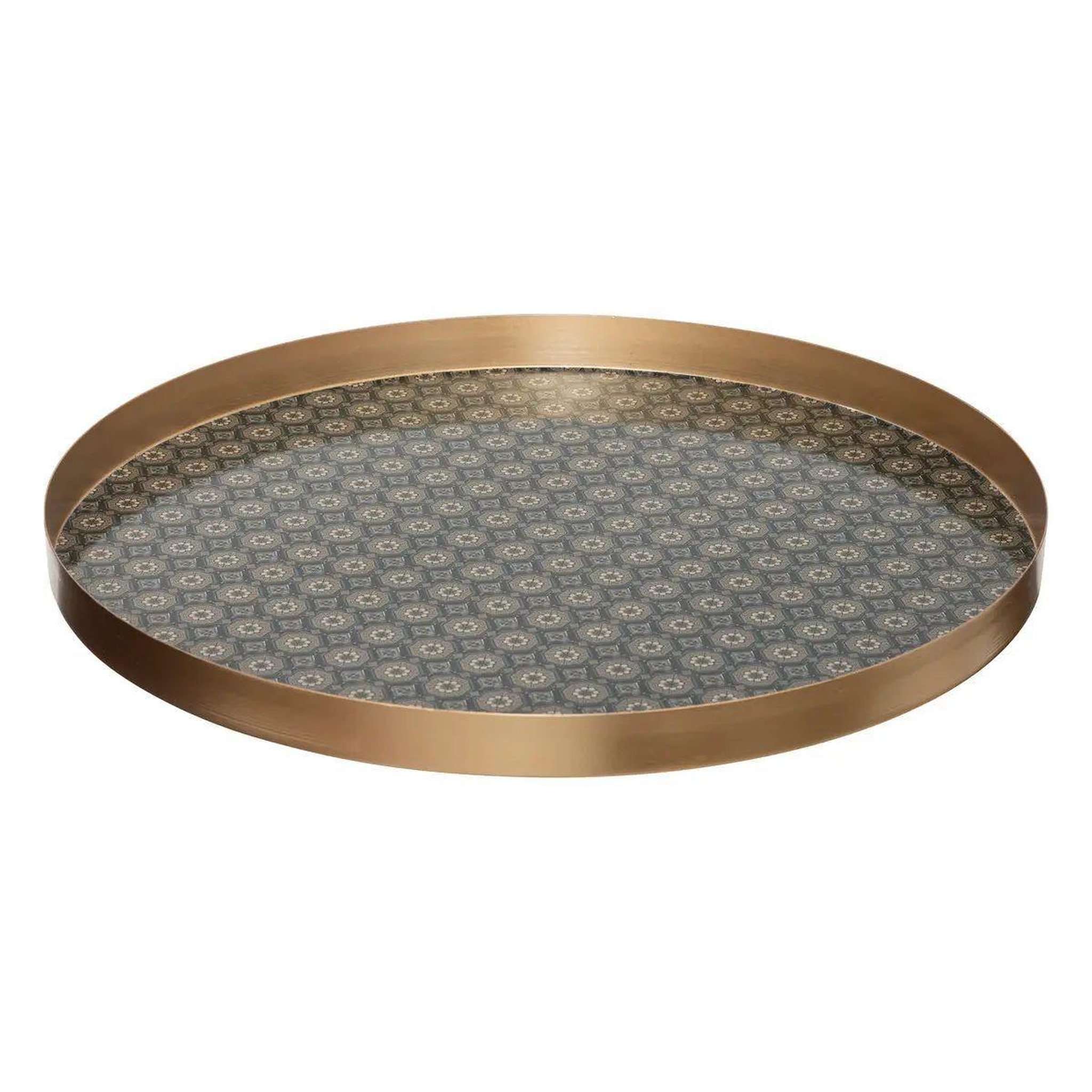 Voir la diapositive 3 : ATMOSPHERA Lot de 2 plateaux de service  jiling  43cm or