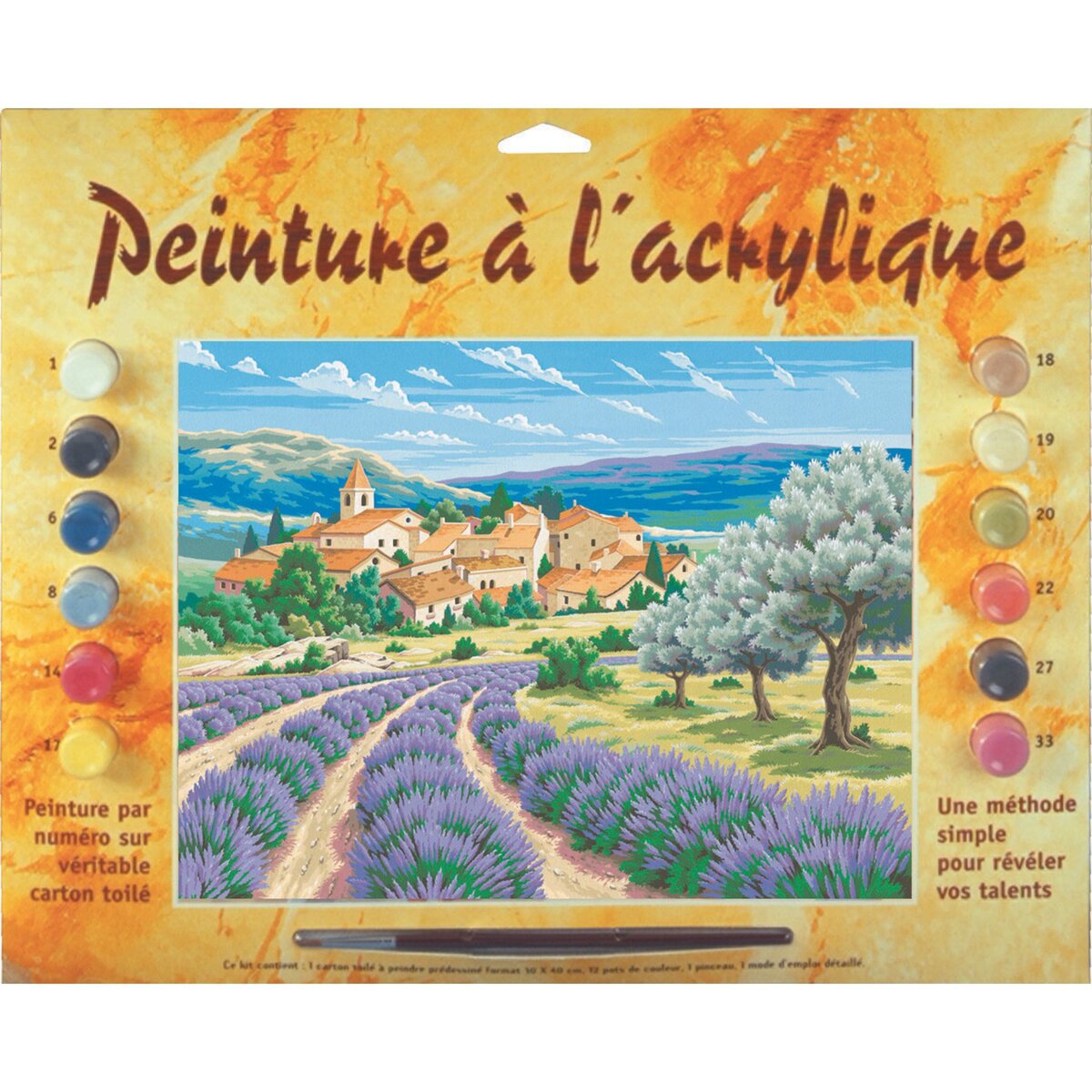 KSG Tableau peinture au numéro Lavande en Provence