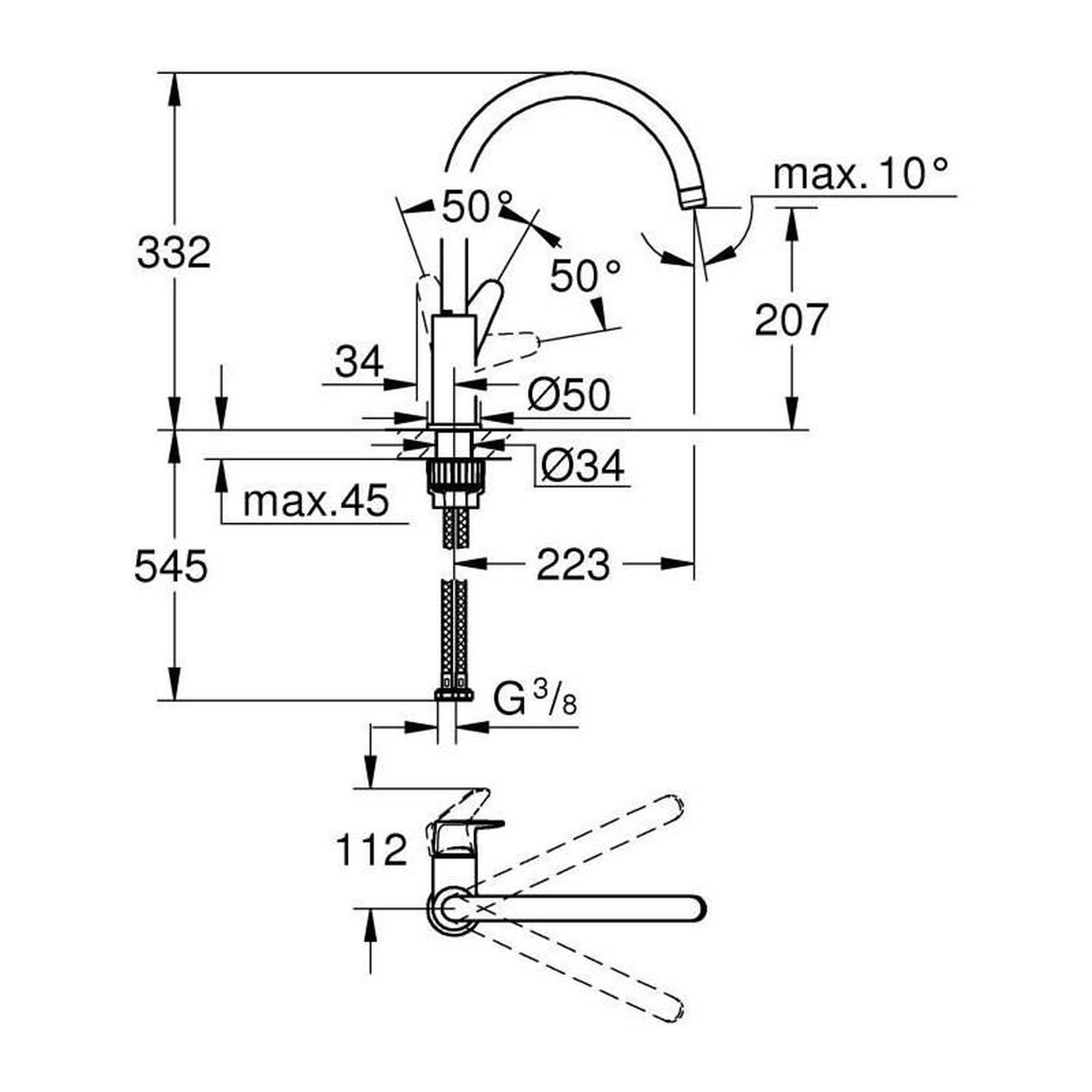 Voir la diapositive 6 : Grohe GROHE - Mitigeur monocommande Evier