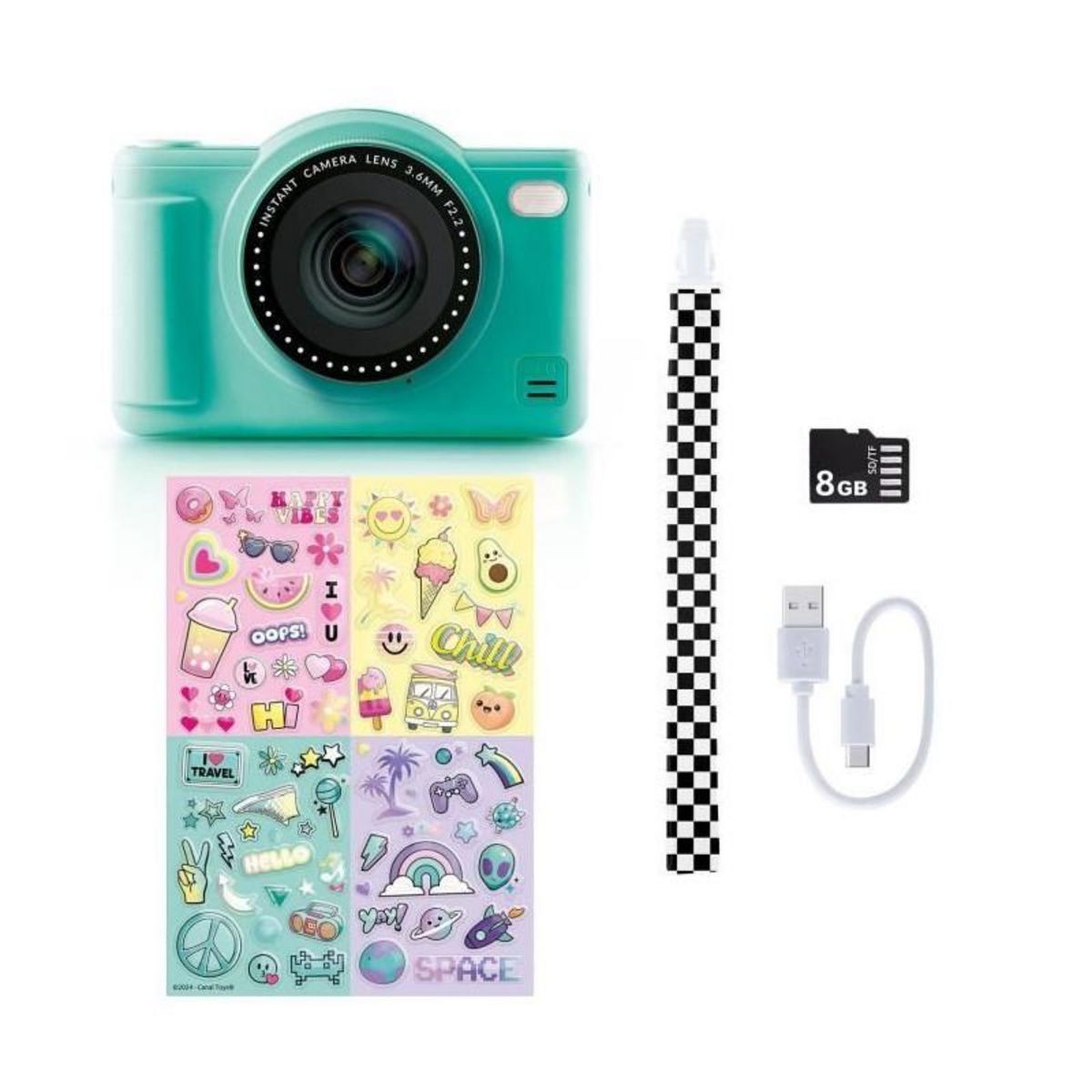 Canal Toys Canal Toys - Photo Creator -Appareil Photo Numérique Pop Couleur Vert- Avec carte SD 32Go incluse