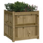 Voir la diapositive 4 : VIDAXL Jardiniere d'exterieur 60x60x60 cm bois de pin impregne