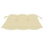 Voir la diapositive 5 : VIDAXL Chaises de jardin et coussins blanc creme lot de 3 Teck massif