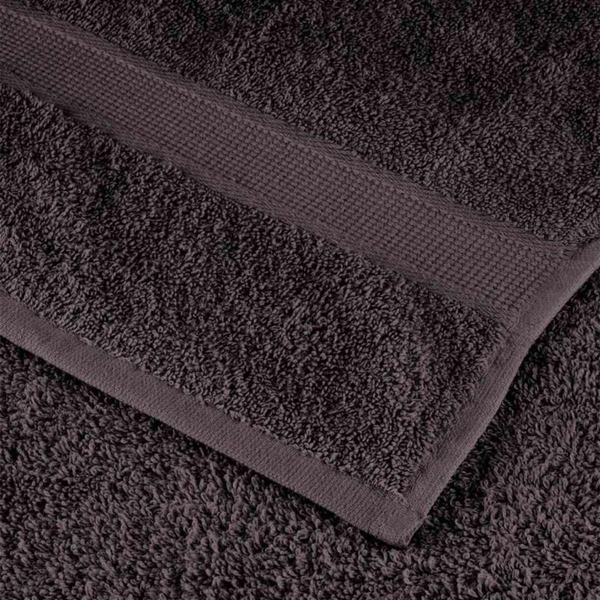 VIDAXL Serviettes d invité 4 pcs anthracite 30x50cm 360g m² 100% coton