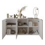 Voir la diapositive 4 : BEST MOBILIER Leon - buffet bas - 3 portes - 181 cm