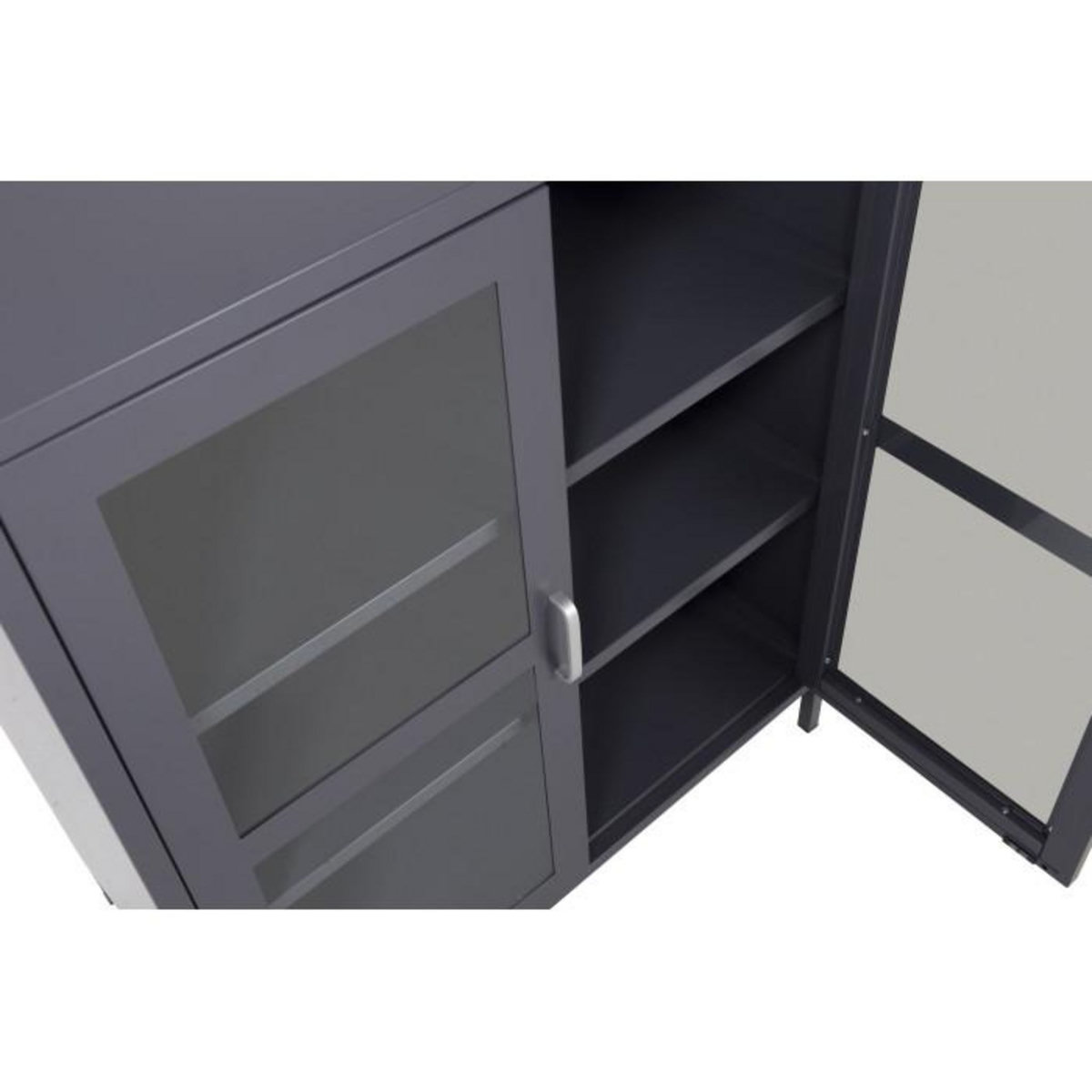 Paris Prix Vitrine 2 Portes  Acero  97cm Gris Clair