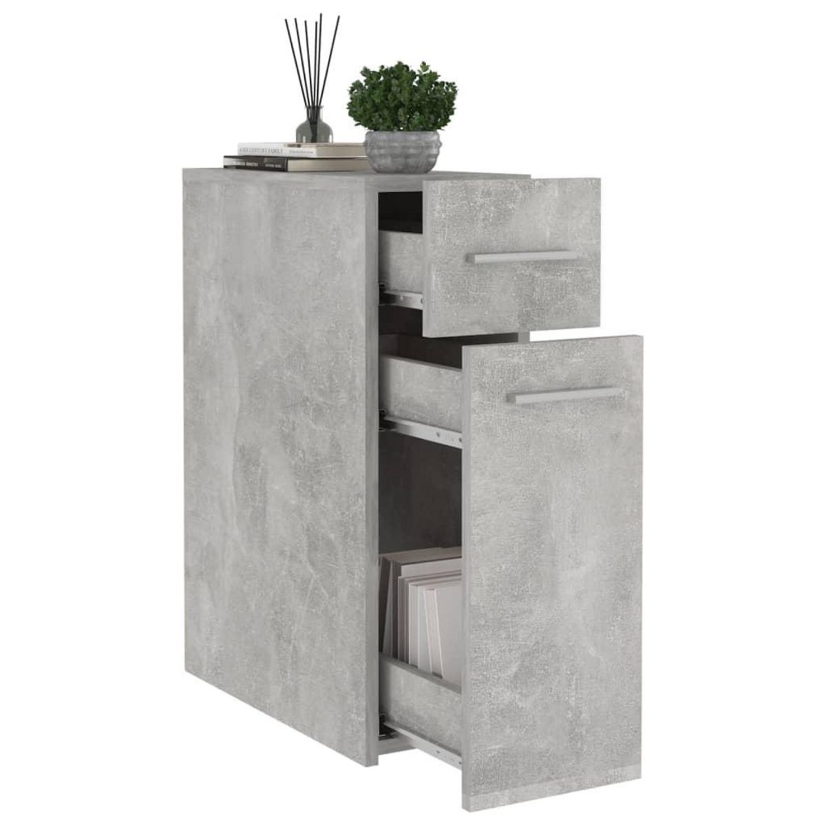 VIDAXL Armoire d'apothicaire Gris beton 20x45,5x60 cm Bois ingenierie