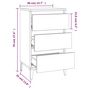 Voir la diapositive 6 : VIDAXL Table de chevet noir 40x35x70 cm bois d'ingenierie