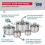 Voir la diapositive 3 : ELO Ensemble de 1 Poêle de cuisson 24 cm et 5 faitouts 12, 14, 16, 20 et 24 cm Elo Prima Brillant