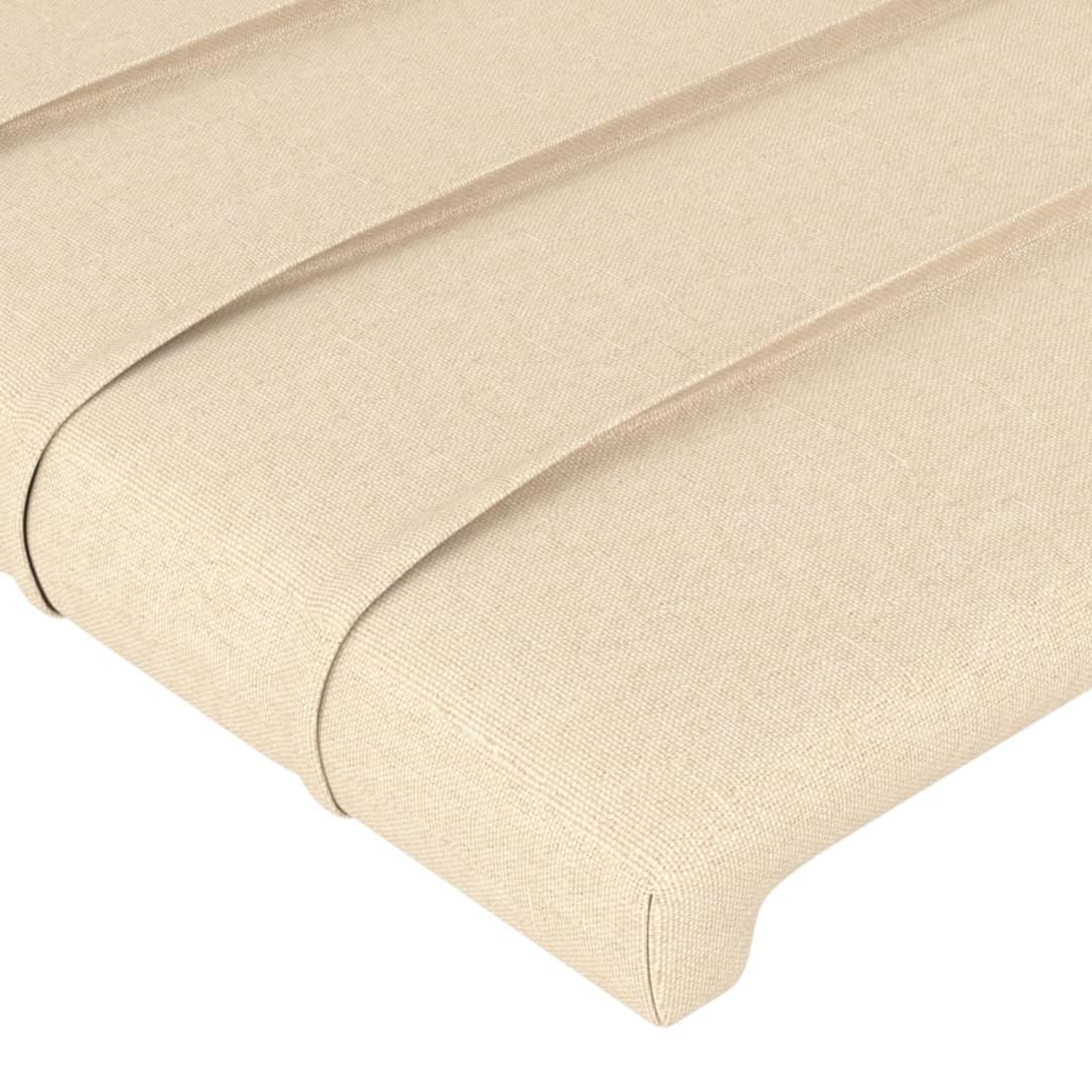 Voir la diapositive 5 : VIDAXL Tete de lit a LED Creme 100x5x78/88 cm Tissu