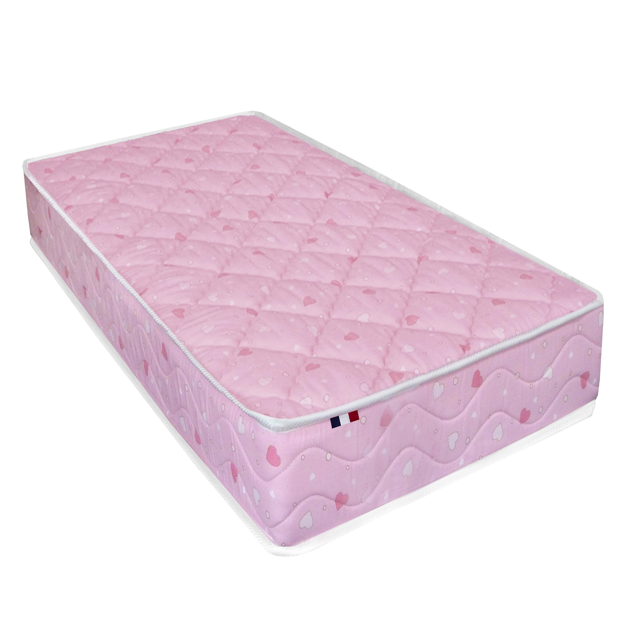 Voir la diapositive 1 : Matelas bébé mousse tissu 100% coton sans traitement 70x140cm PRINCESSE