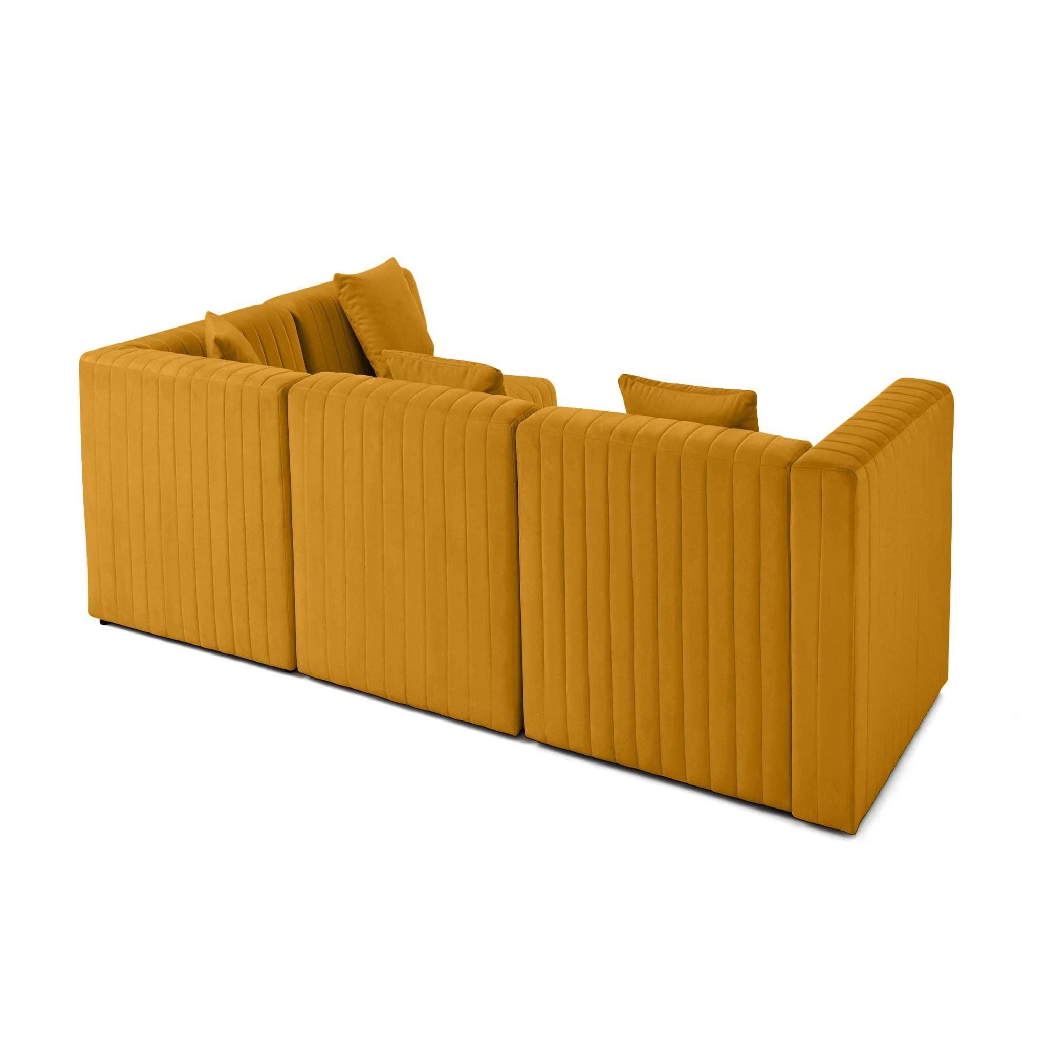 Voir la diapositive 4 : BEST MOBILIER Nova - canapé modulable d'angle droit - 5 places - en velours