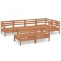 Voir la diapositive 2 : VIDAXL Salon de jardin 7 pcs Bois de pin massif Marron miel