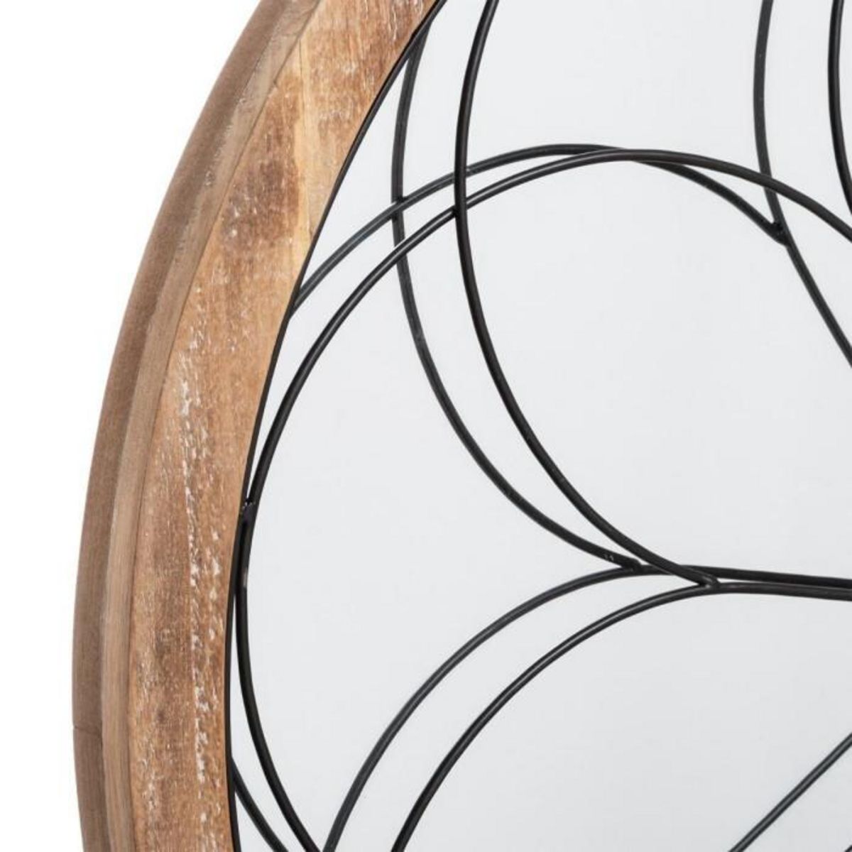 ATMOSPHERA Miroir Mural Design  Rosace  64cm Naturel