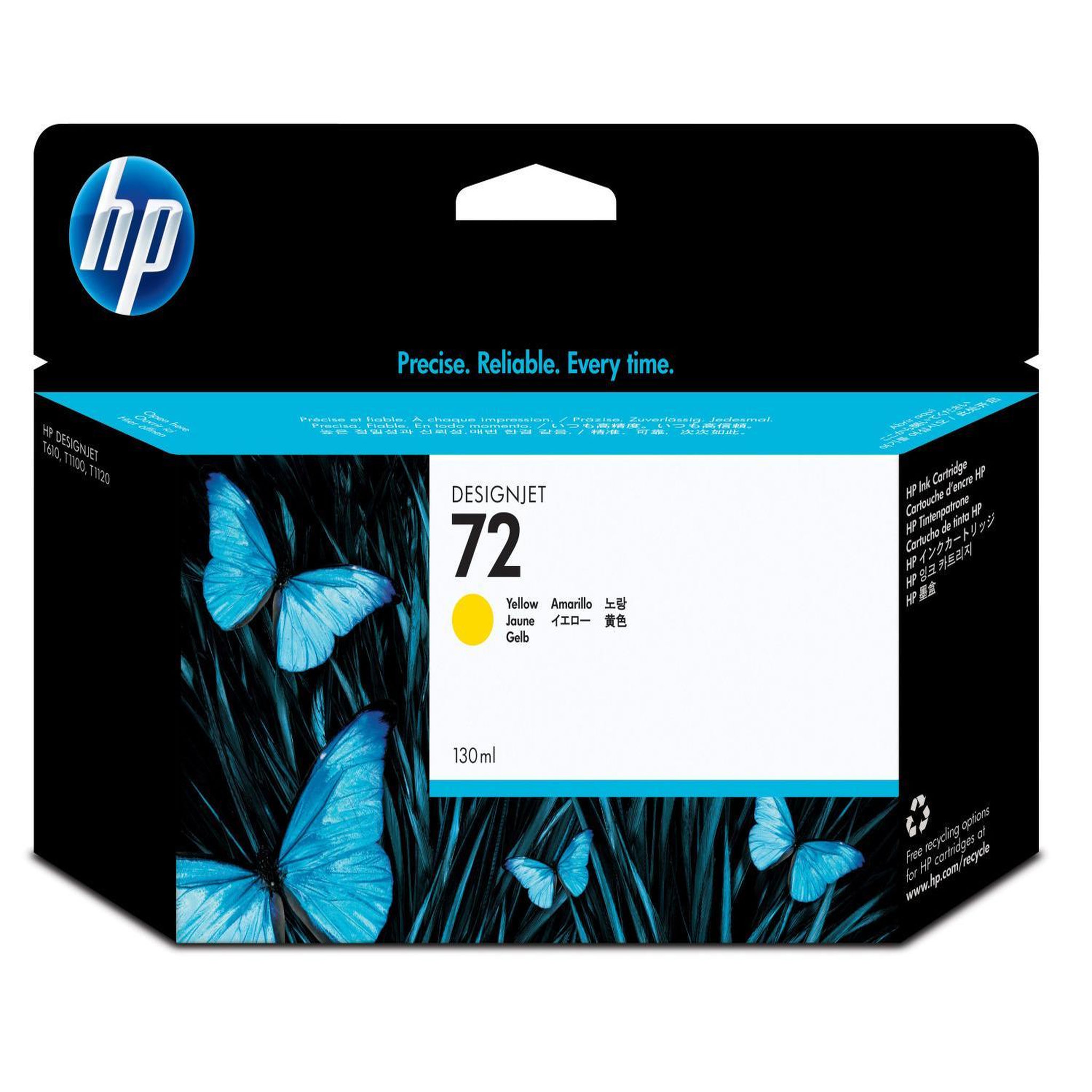 Voir la diapositive 1 : HP 72 cartouche d'encre designjet jaune, 130 ml