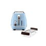 Voir la diapositive 3 : DELONGHI DELONGHI CTOV 2103.AZ Grille Pain Icona Vintage - Bleu et Marron