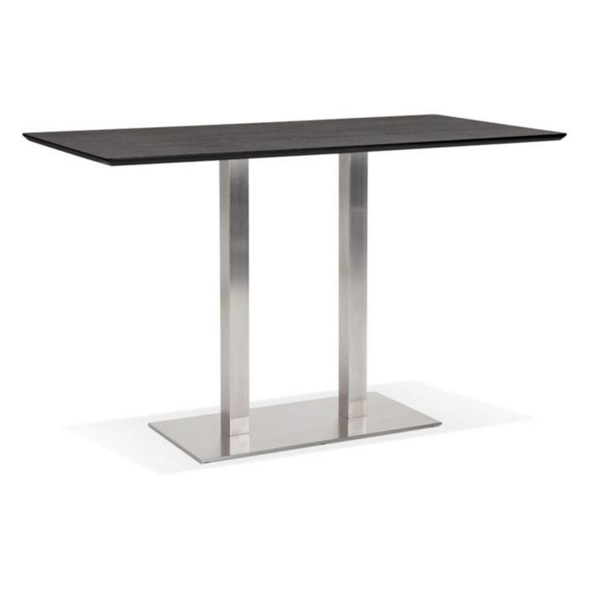 Paris Prix Table Haute Mange-Debout   Pansy  180cm Noir & Argent