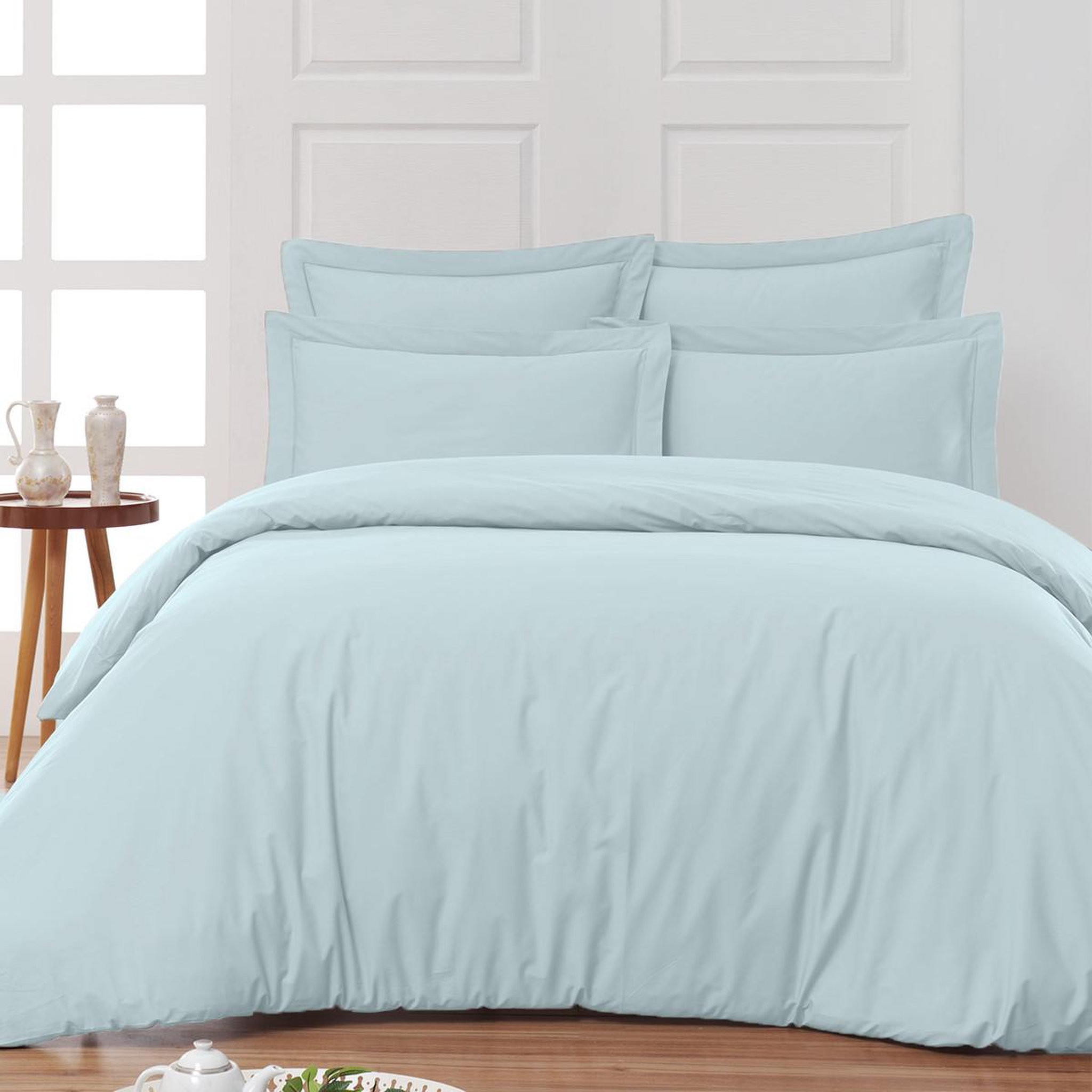 Voir la diapositive 2 : Sensei Maison Taie de traversin en percale de coton SOFT PERCALE - 45x185 cm