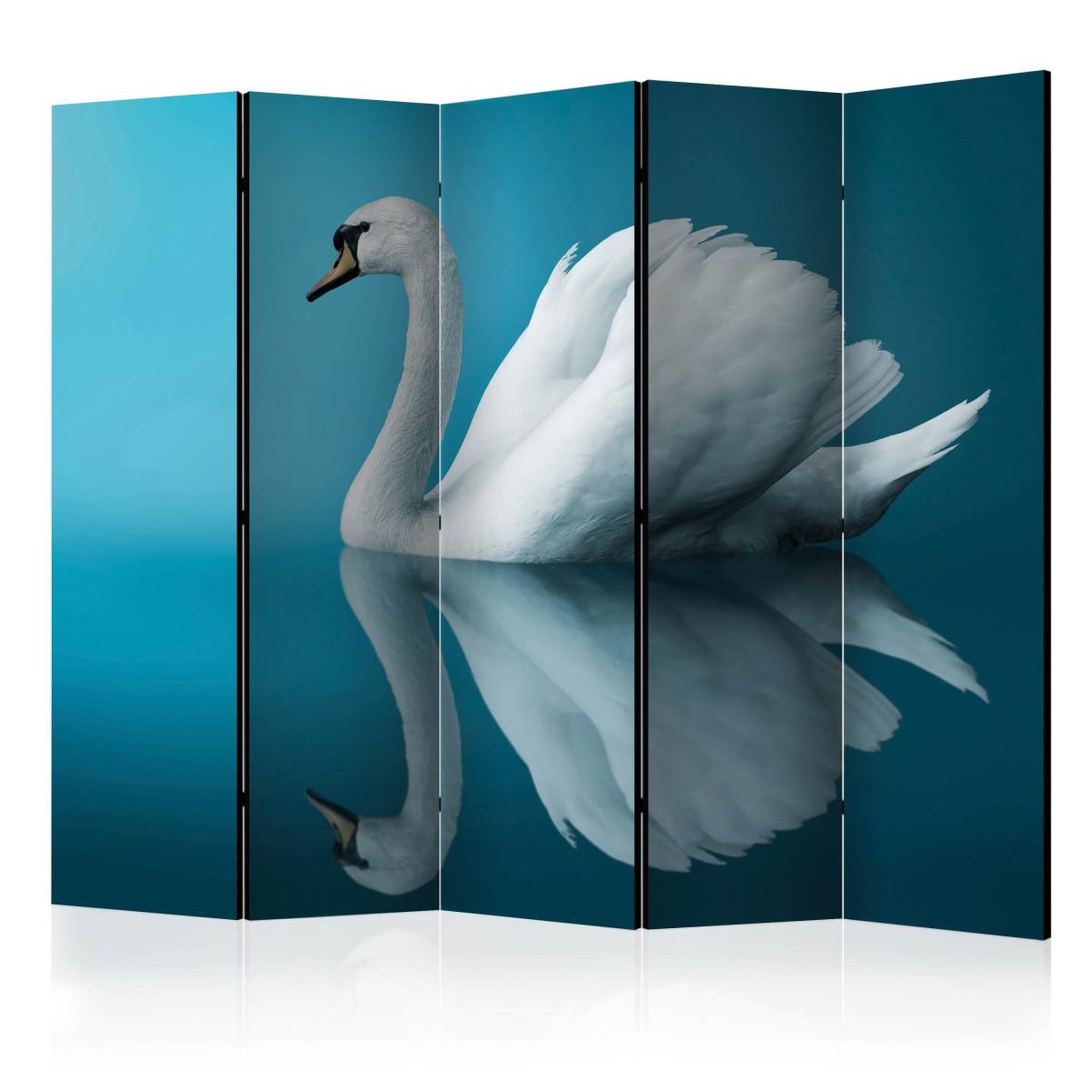 Voir la diapositive 1 : Paris Prix Paravent 5 volets  swan reflection  172x225cm