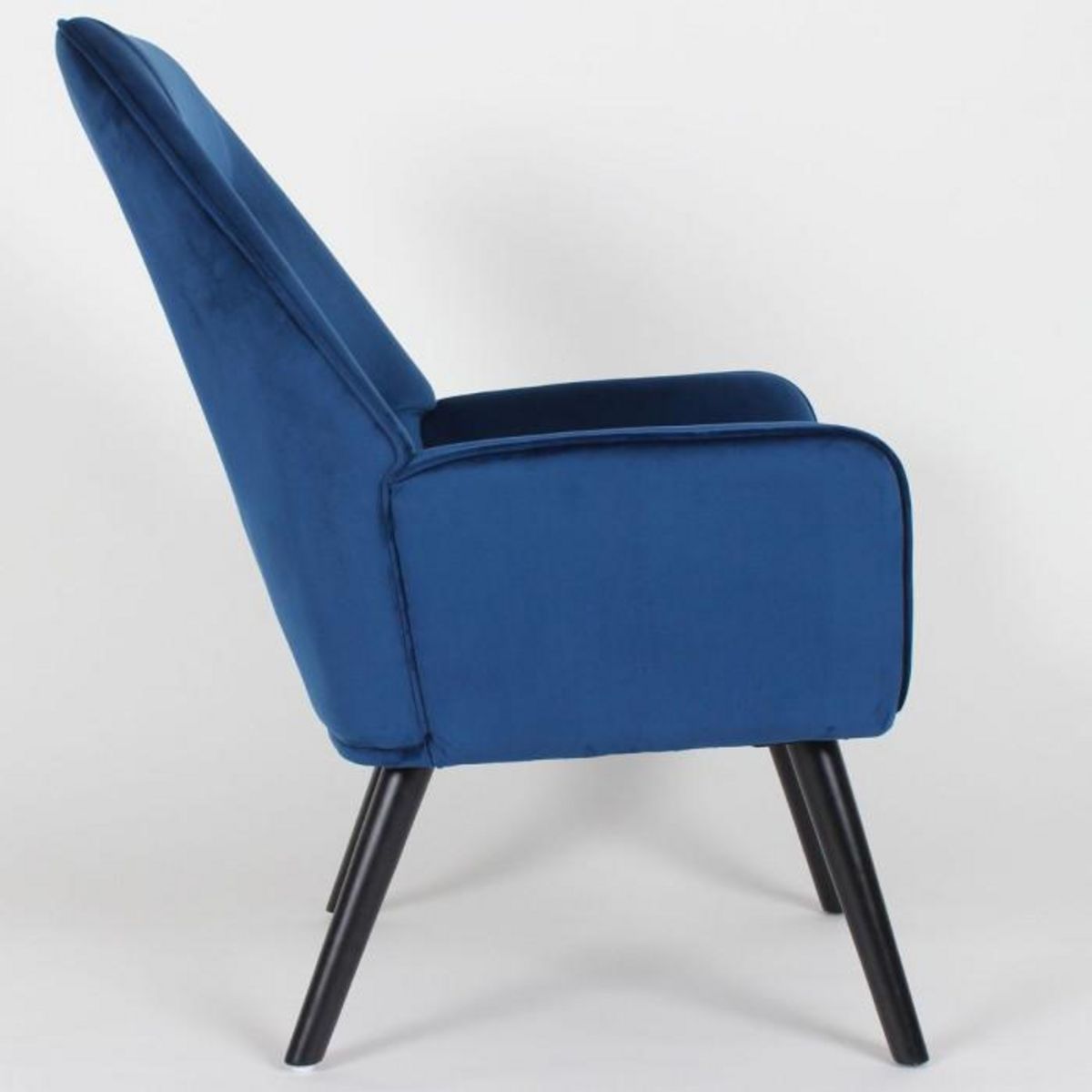 Paris Prix Fauteuil Scandinave en Velours  Watson  101cm Bleu