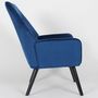 Voir la diapositive 3 : Paris Prix Fauteuil Scandinave en Velours  Watson  101cm Bleu