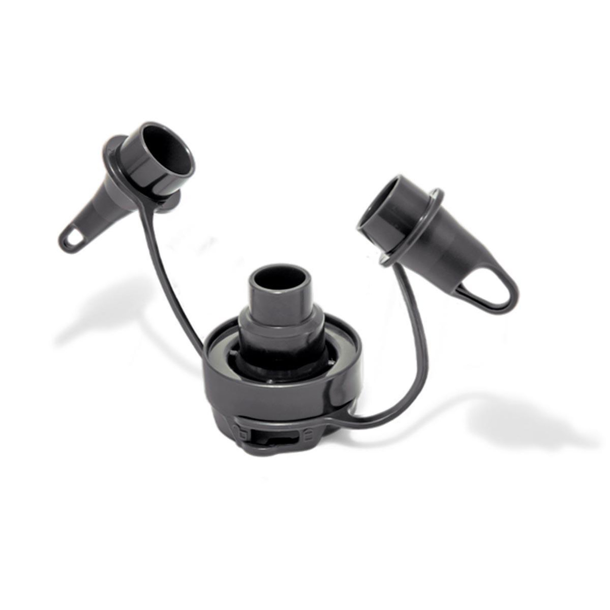 Voir la diapositive 2 : INTEX Gonfleur électrique  3 embouts  14cm noir