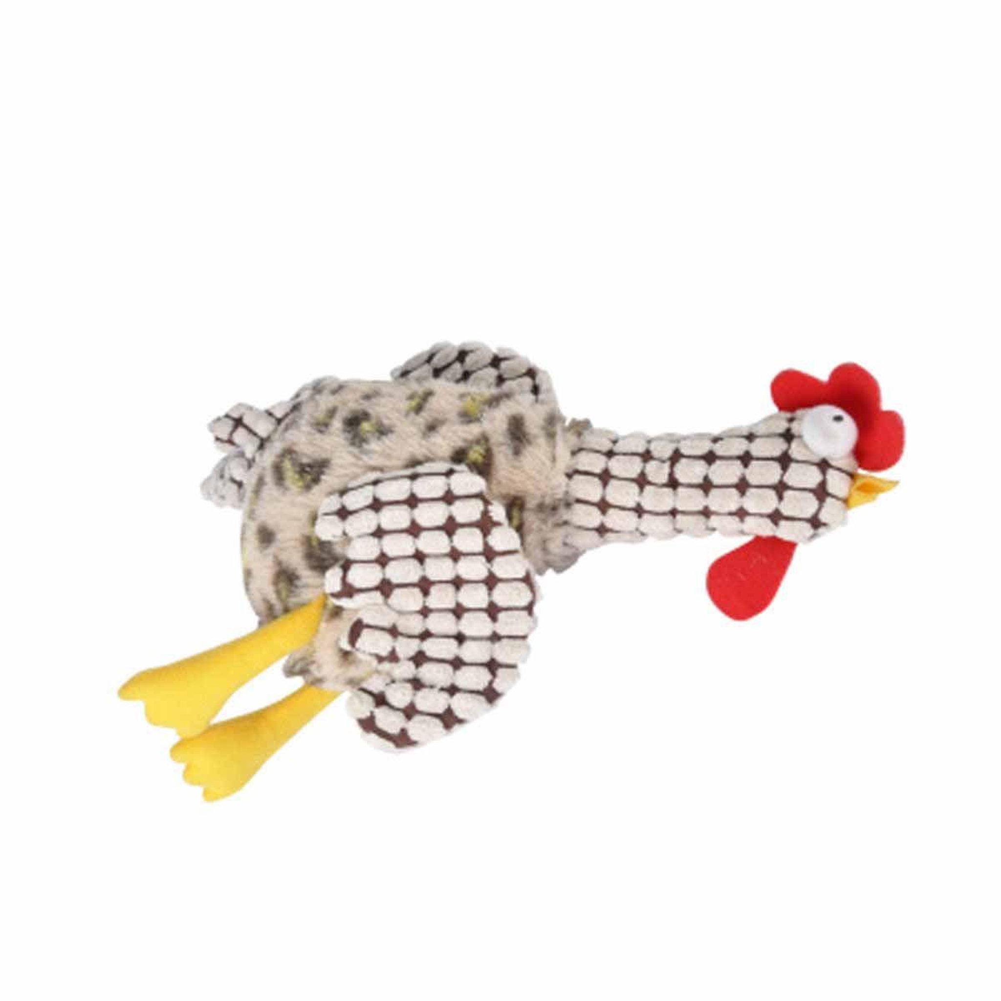 LOVE STORY Peluche pour chien  coq  30cm marron & blanc