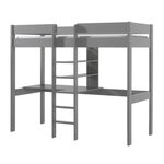 Paris Prix Lit Mezzanine & Bureau Enfant  Pino  90x200cm Gris