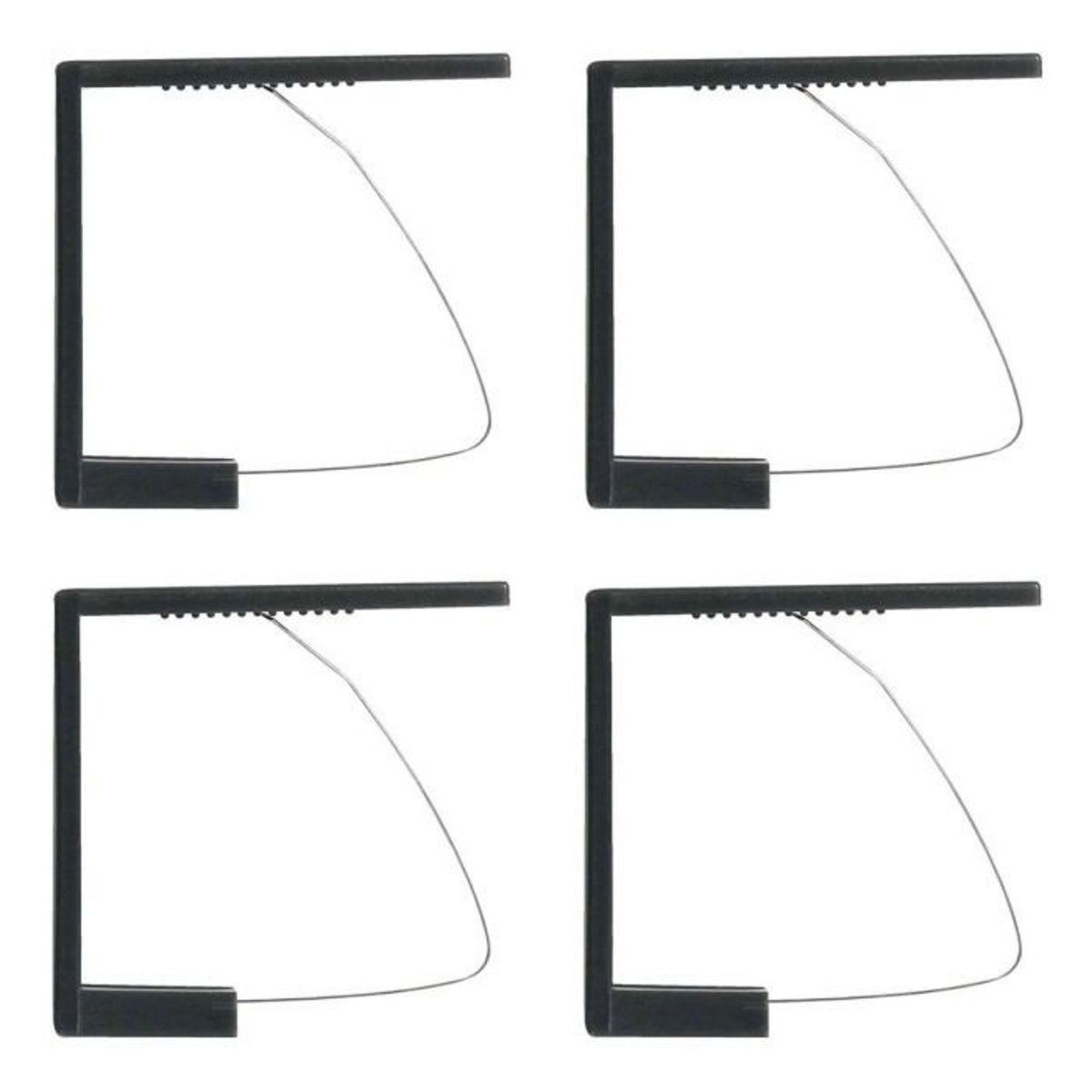 Paris Prix Lot de 4 Pinces Nappe  Dale  6cm Anthracite