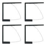 Paris Prix Lot de 4 Pinces Nappe  Dale  6cm Anthracite