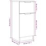 Voir la diapositive 6 : VIDAXL Buffet Blanc 30x30x70 cm Bois d'ingenierie