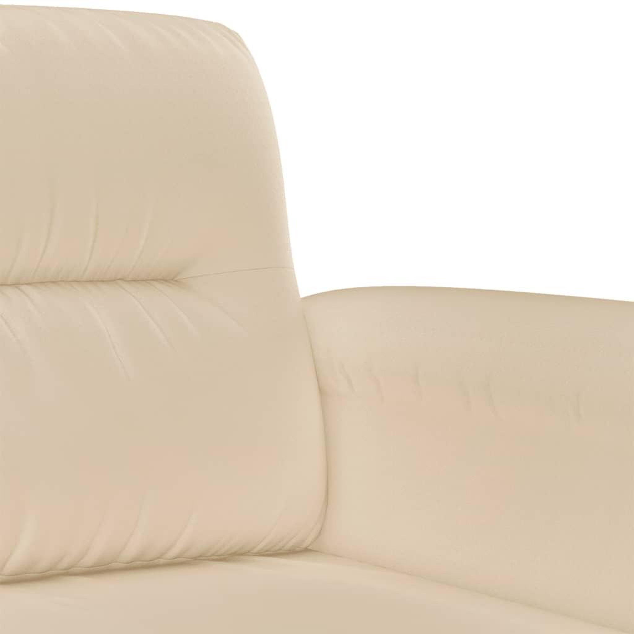 Voir la diapositive 5 : VIDAXL Ensemble de canapes 2 pcs avec coussins creme tissu microfibre